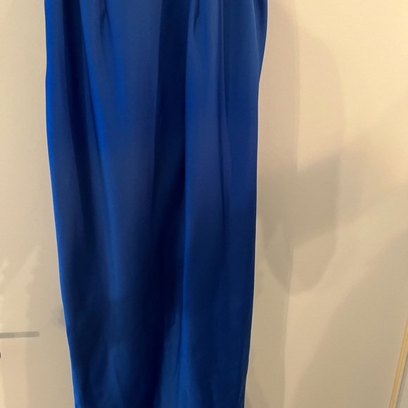Ted Baker Gabie One Shoulder Drape midi Dress - Blue - Picture 4 of 12